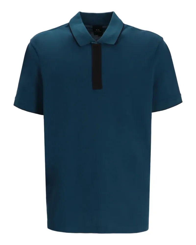 Armani Exchange Poloshirt mit Knopfleiste - Blau Blau