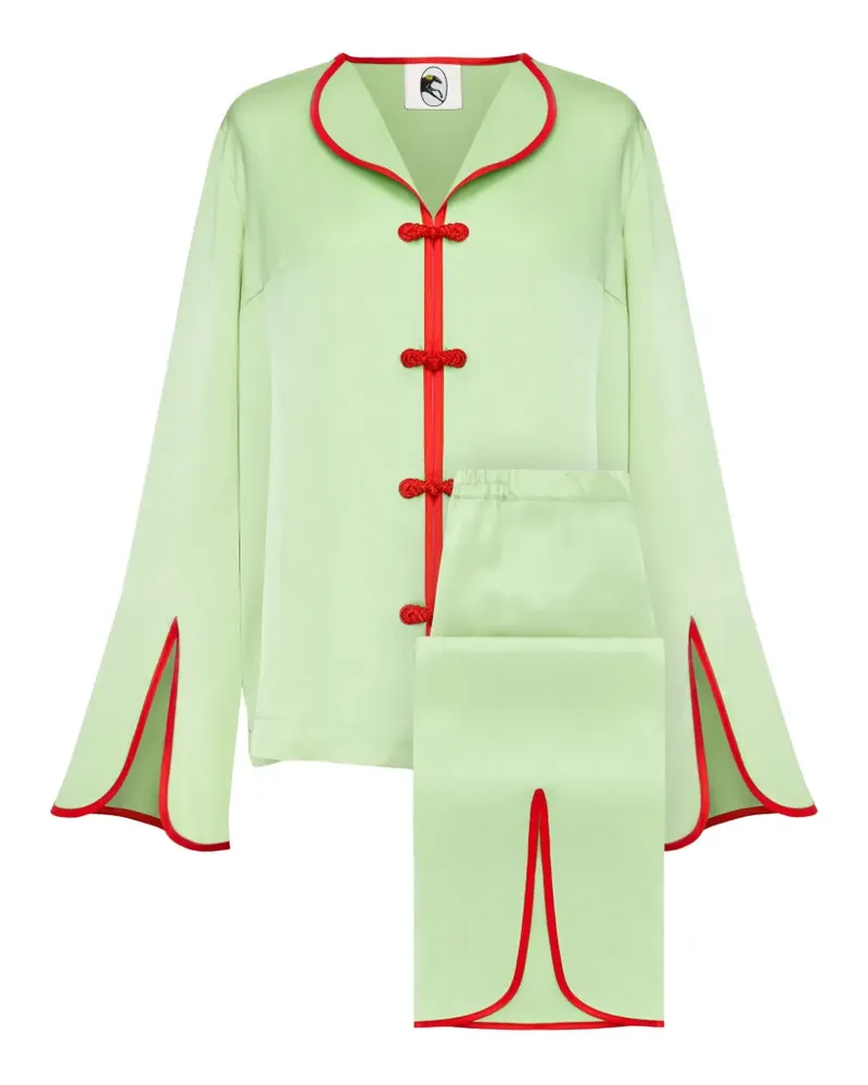 SLEEPER Louis Chinoiserie pajama set - Grün Grün
