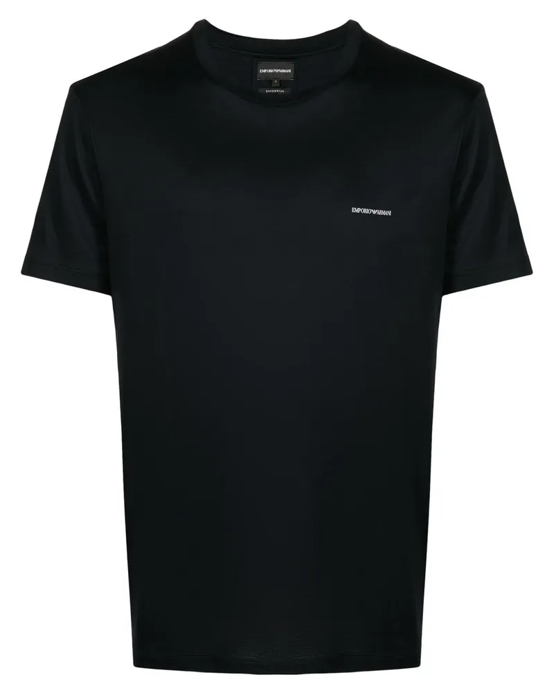 Emporio Armani T-Shirt mit Logo-Print - Schwarz Schwarz