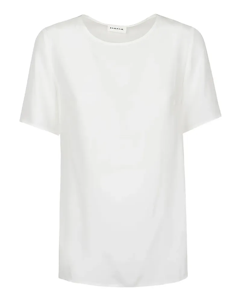 P.A.R.O.S.H. T-Shirt aus Seide - Weiß Weiß