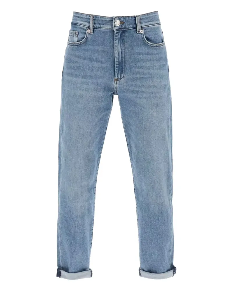 Max Mara Navata Jeans mit Logo-Patch - Blau Blau