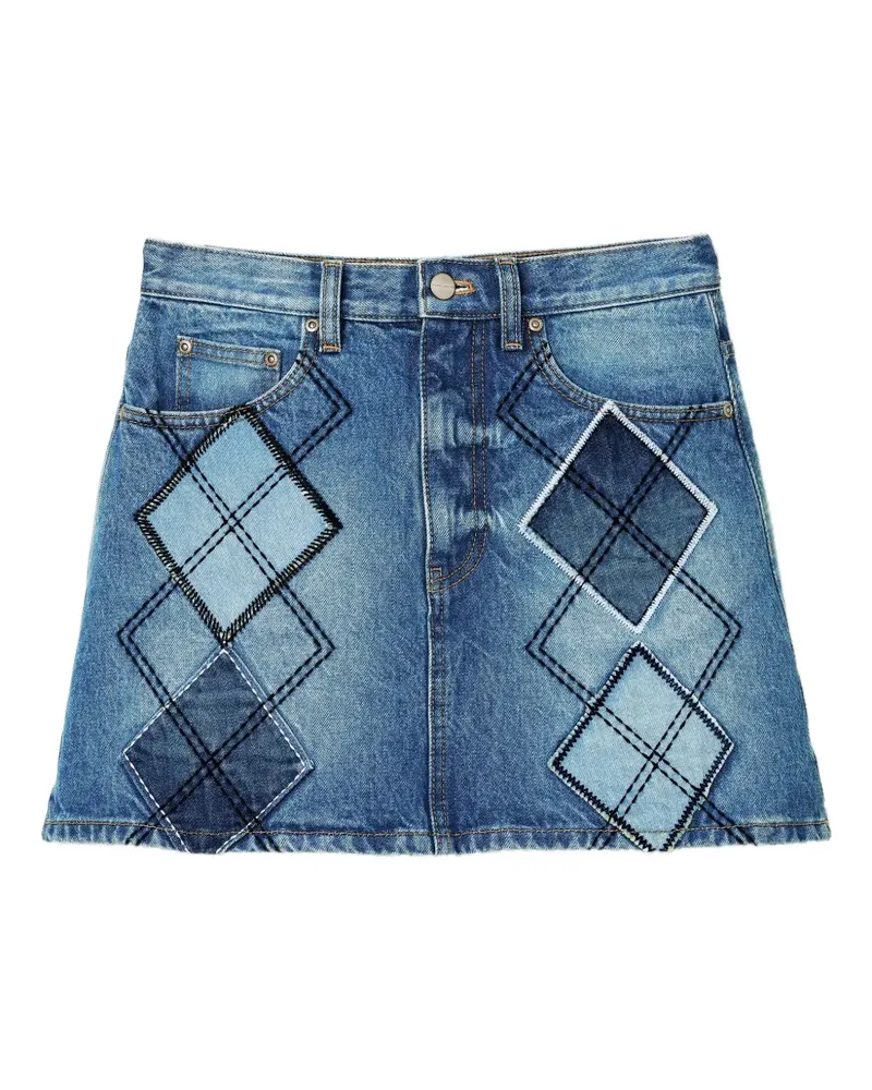 Marc Jacobs Jeansrock im Patchwork-Look - Blau Blau
