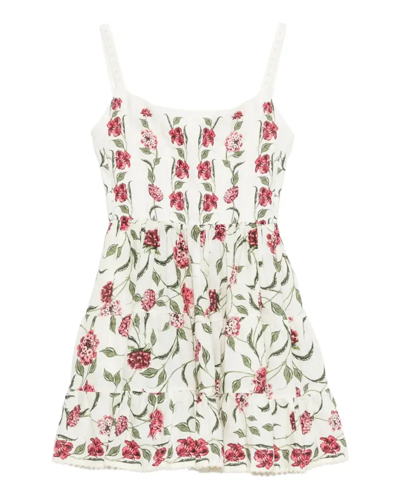 AGUA BENDITA Granadilla Quebrada Kleid mit Blumenstickerei - Weiß Weiß