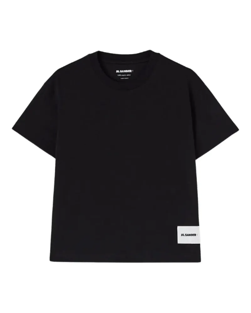 Jil Sander T-Shirt mit Logo-Patch - Schwarz Schwarz