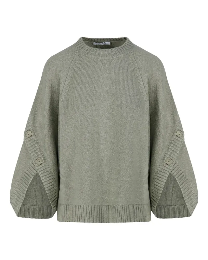 Max Mara Ballonärmel-Pullover mit Knopfmanschetten - Grün Grün