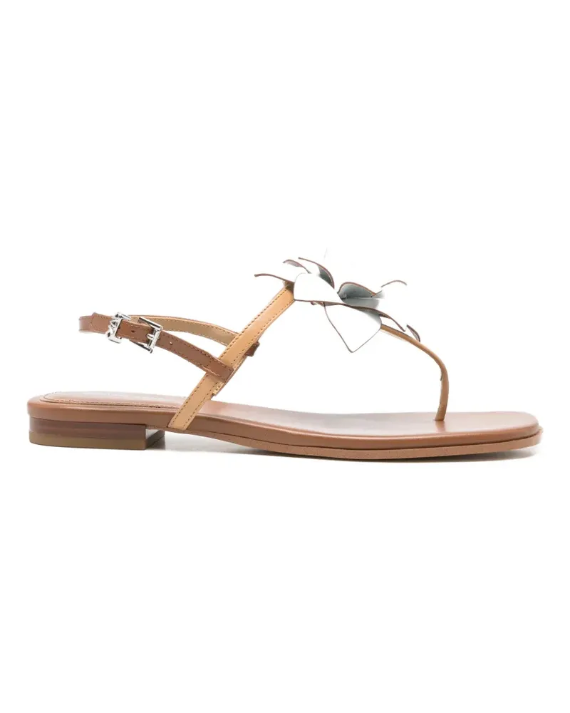 Michael Kors floral-appliqué leather sandals - Nude Nude