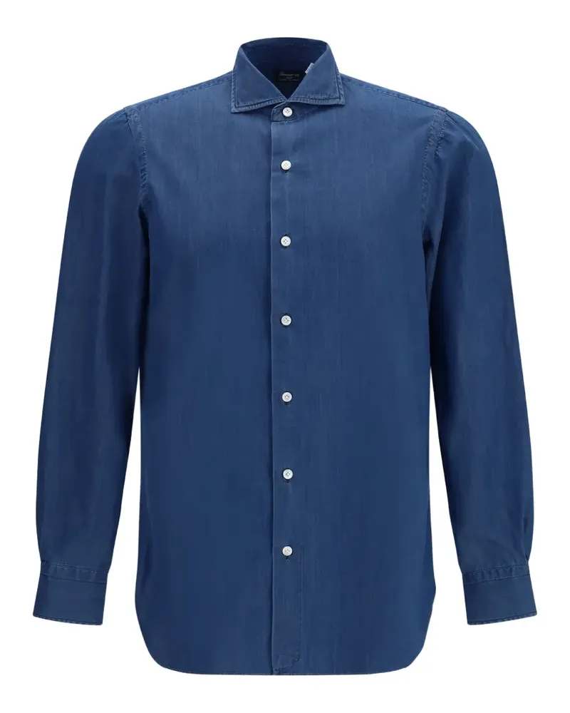 Finamore 1925 Napoli buttoned shirt - Blau Blau