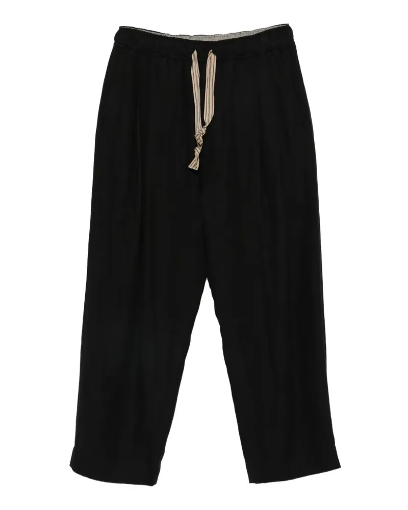 Ziggy Chen drawstring-fastening trousers - Schwarz Schwarz