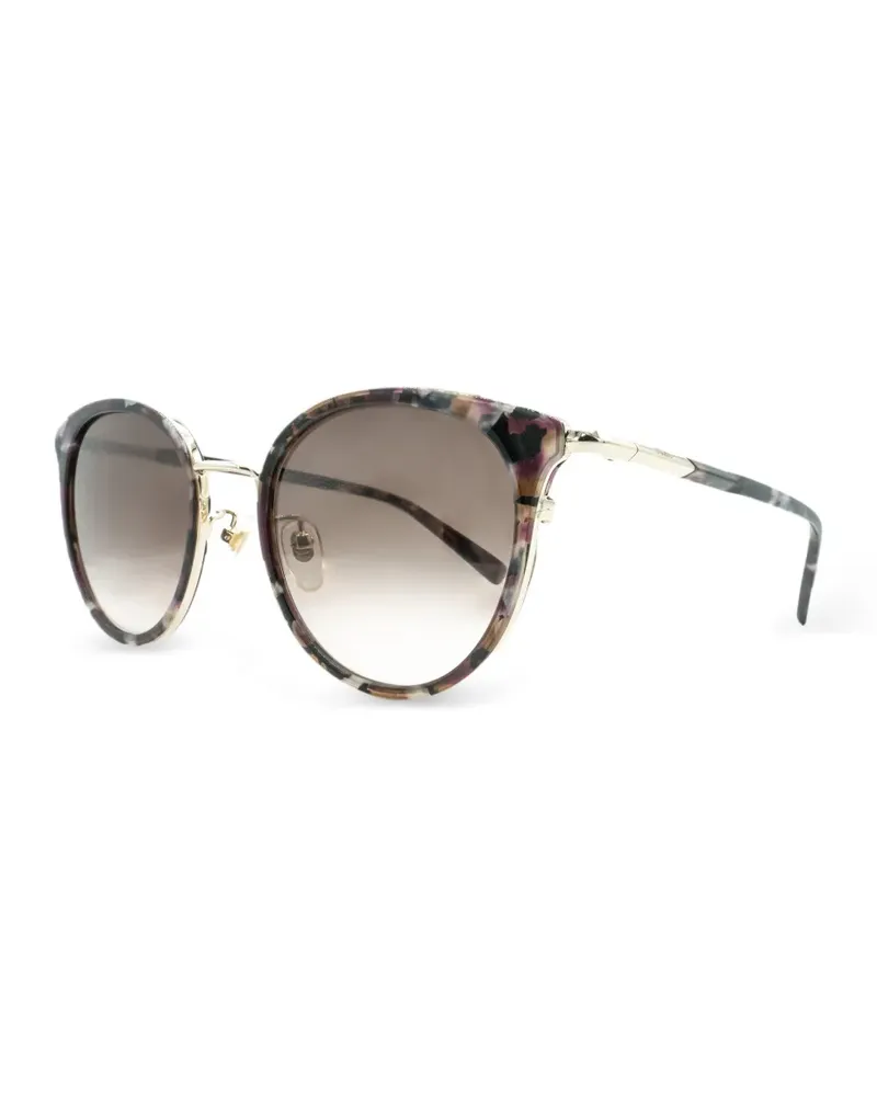 MCM Runde Sonnenbrille mit marmoriertem Effekt - Rot Rot