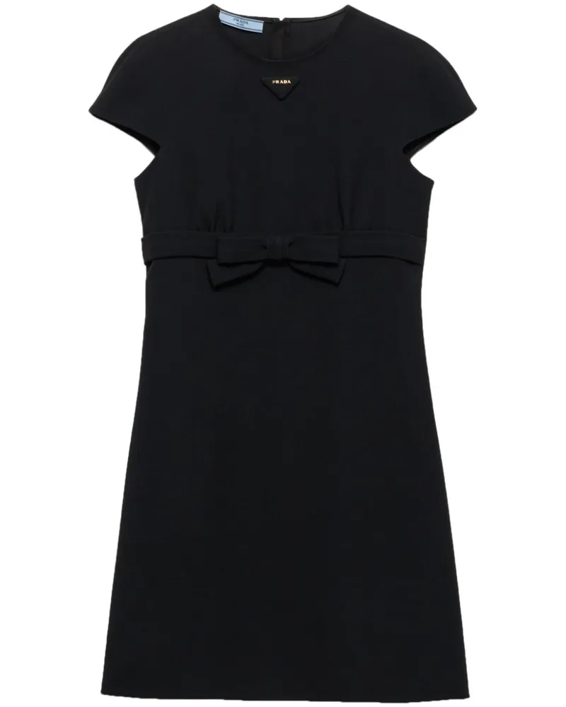 Prada Sablé-Minikleid - Schwarz Schwarz