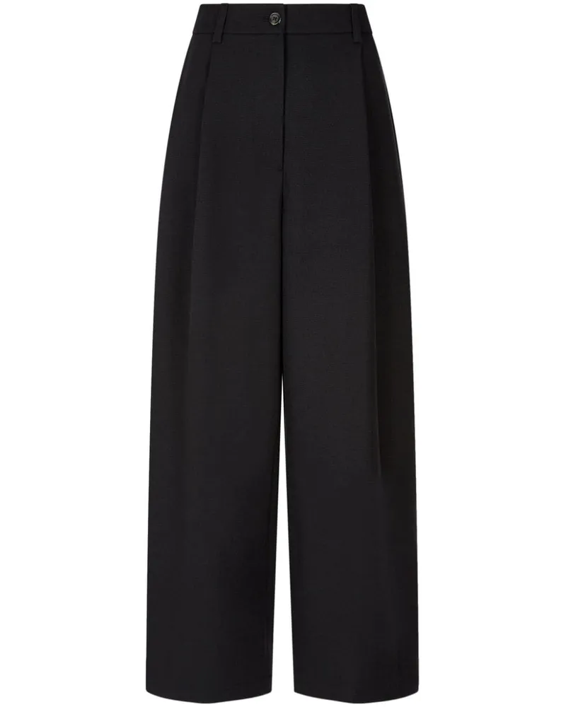 STUDIO TOMBOY Weite Hose mit Biesendetail - Schwarz Schwarz