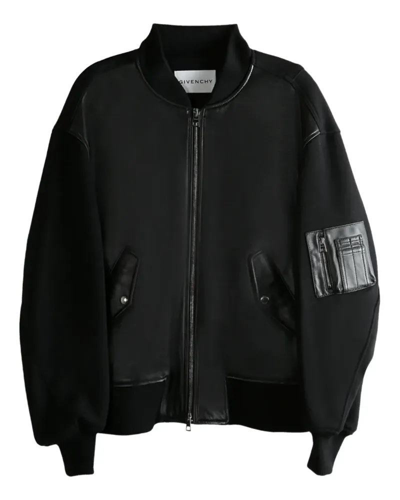Givenchy Bomberjacke mit Ledereinsätzen - Schwarz Schwarz