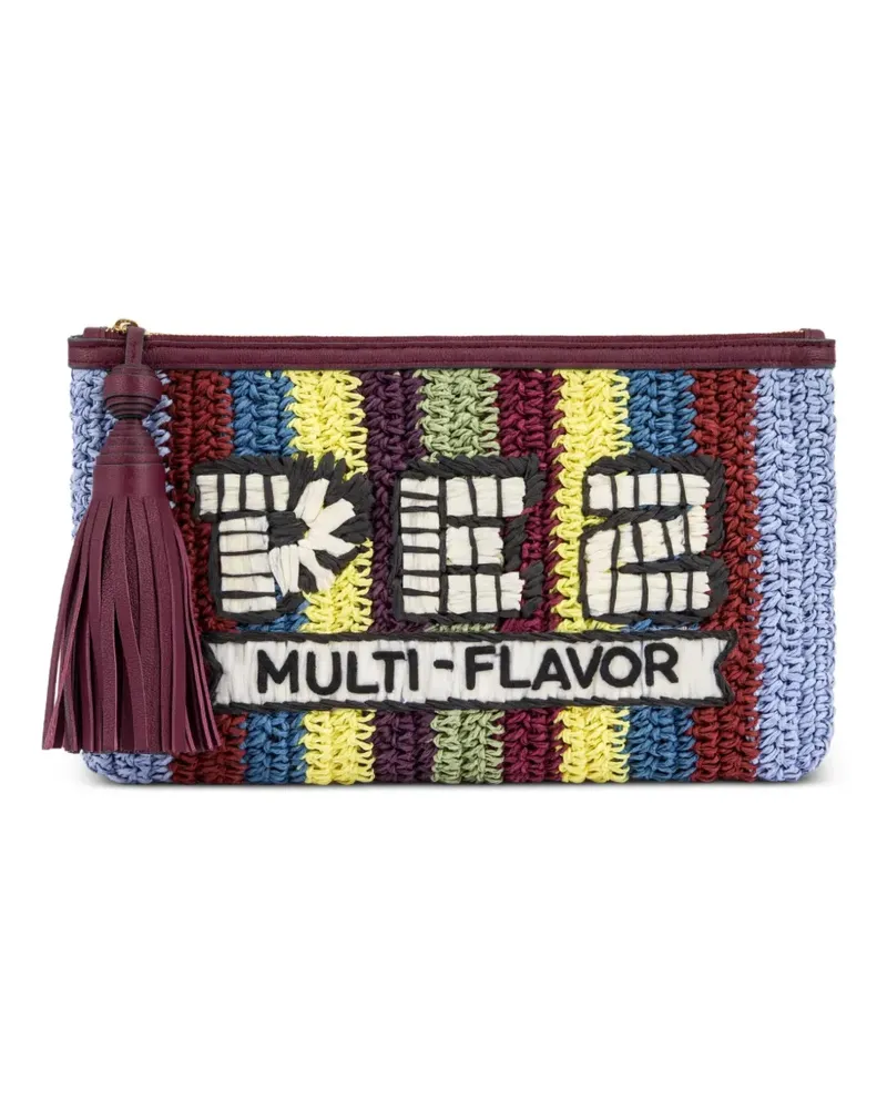 Anya Hindmarch Pez raffia clutch bag - Rot Rot