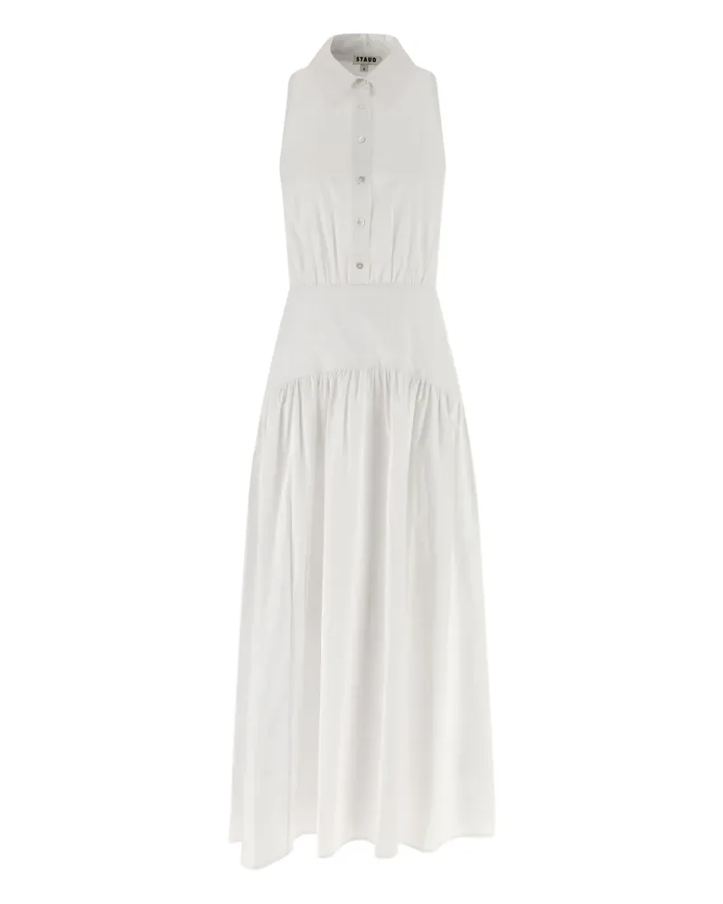 STAUD Romy wrinkled maxi dress - Weiß Weiß