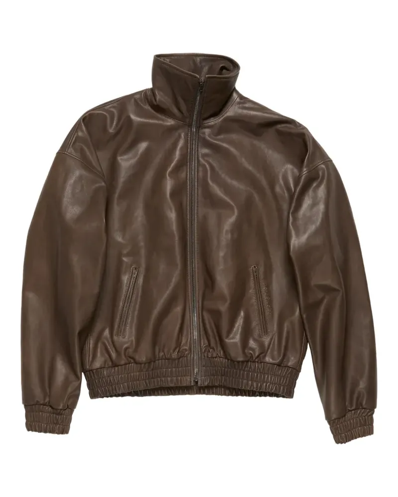 Acne Studios Lederjacke mit Reißverschluss - Braun Braun