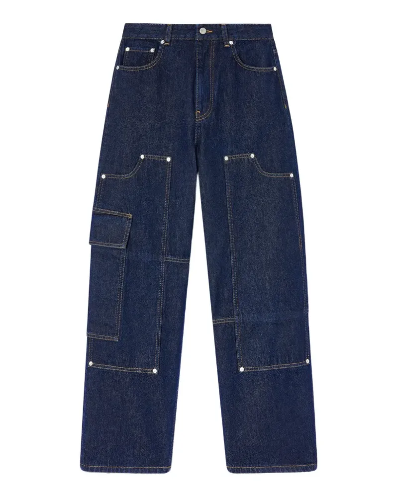 Ganni Cargo-Jeans - Blau Blau