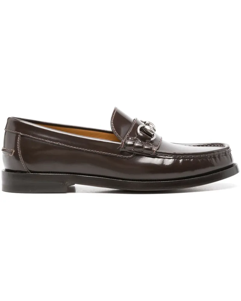 Gucci Loafer mit Horsebit-Spange Braun