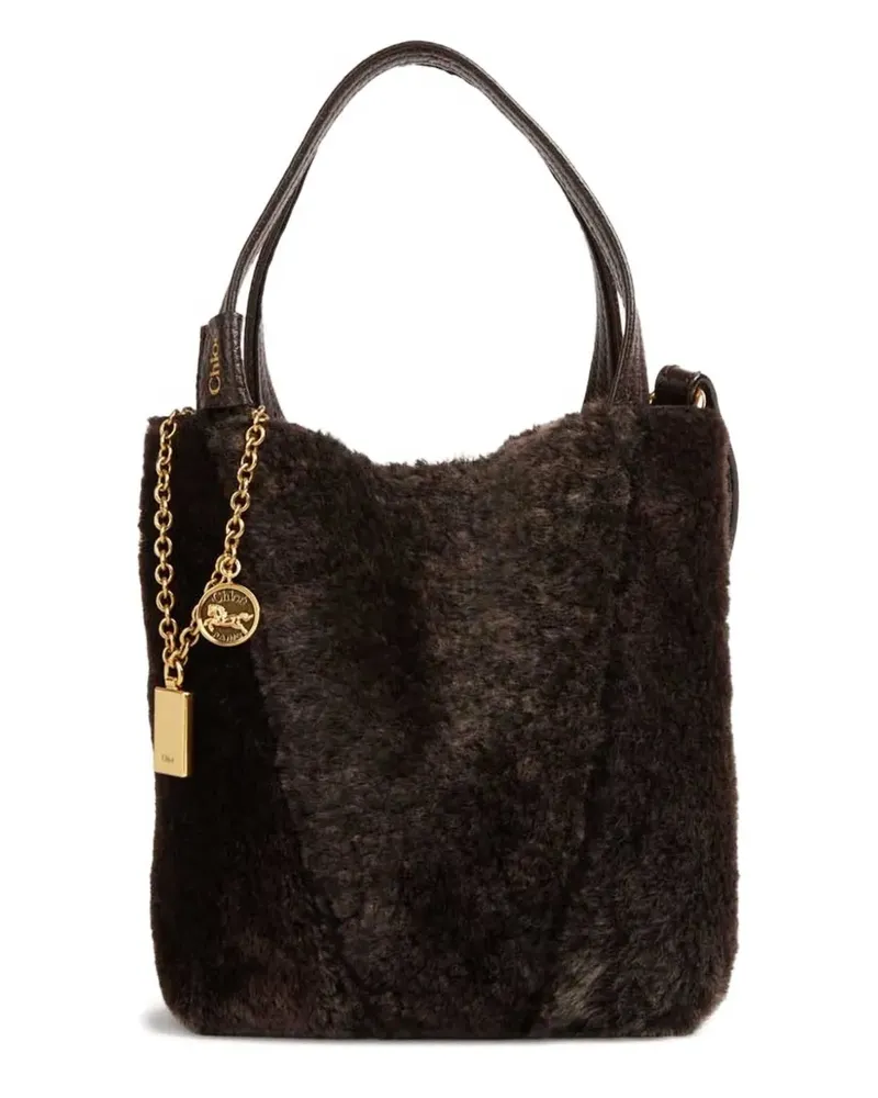 Chloé Spin shearling tote bag - Braun Braun