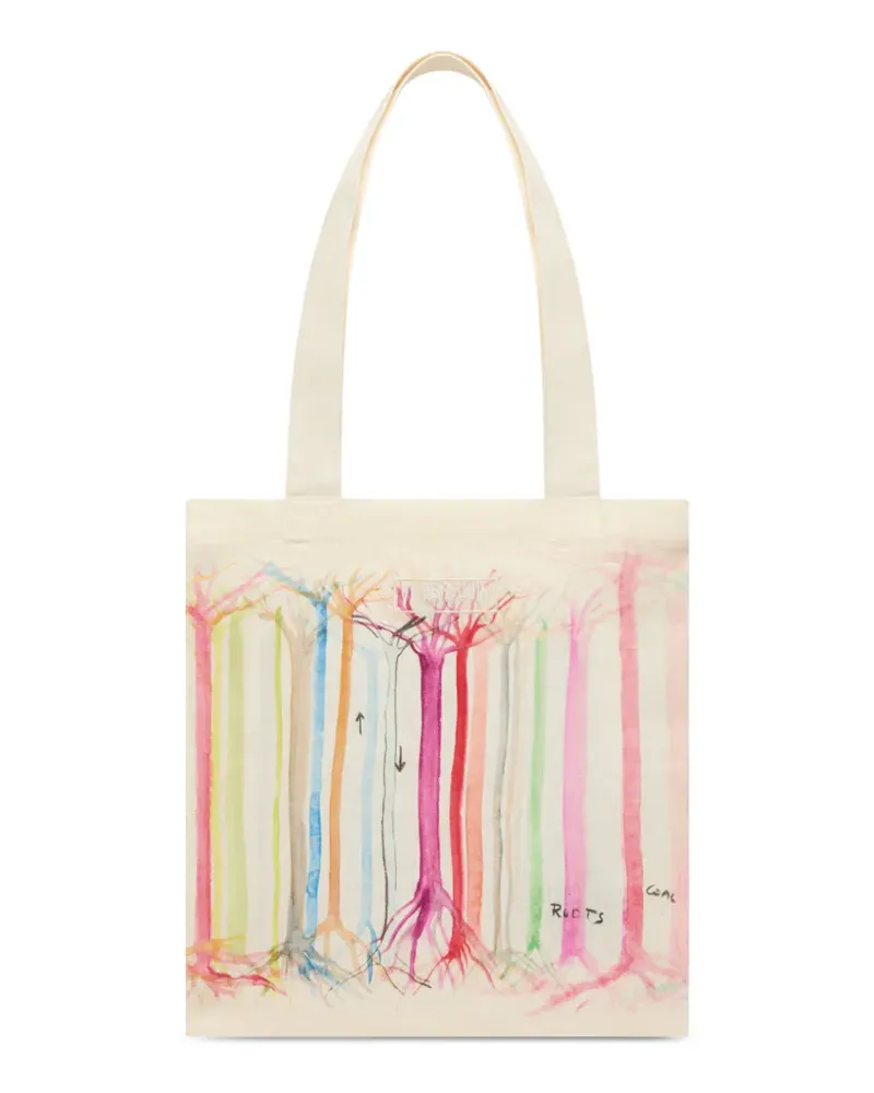 Vilebrequin Fabrice Hyber Tote Bag mit Baum-Print - Nude Nude