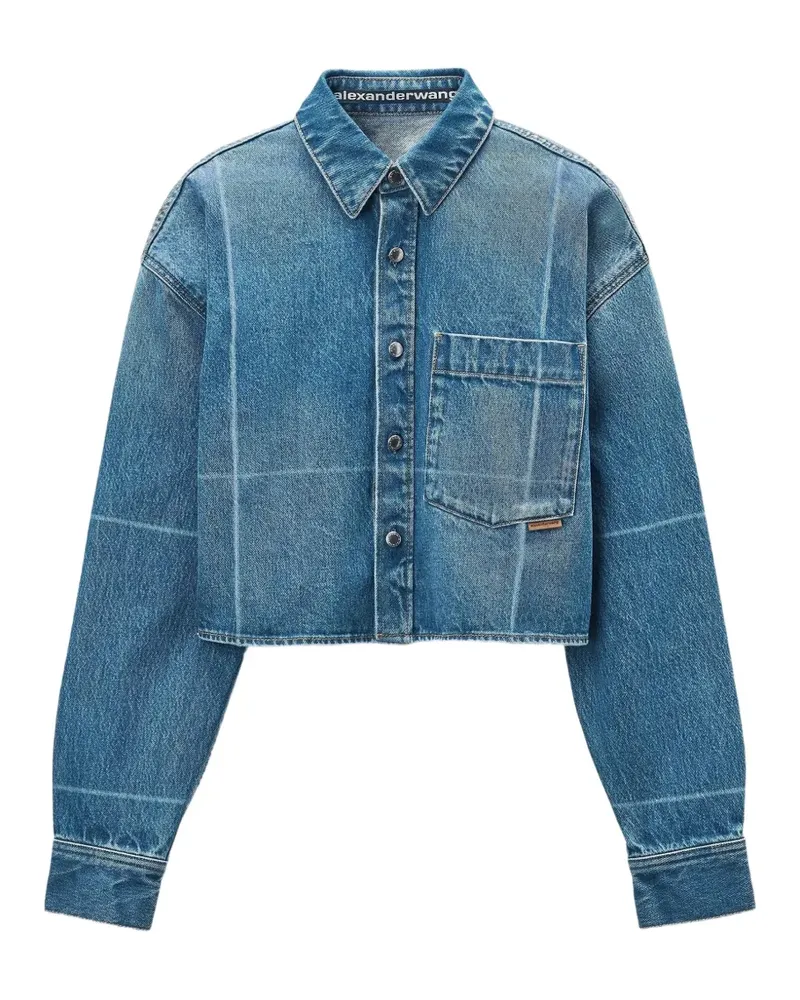 Alexander Wang Geknöpftes Cropped-Hemd - Blau Blau