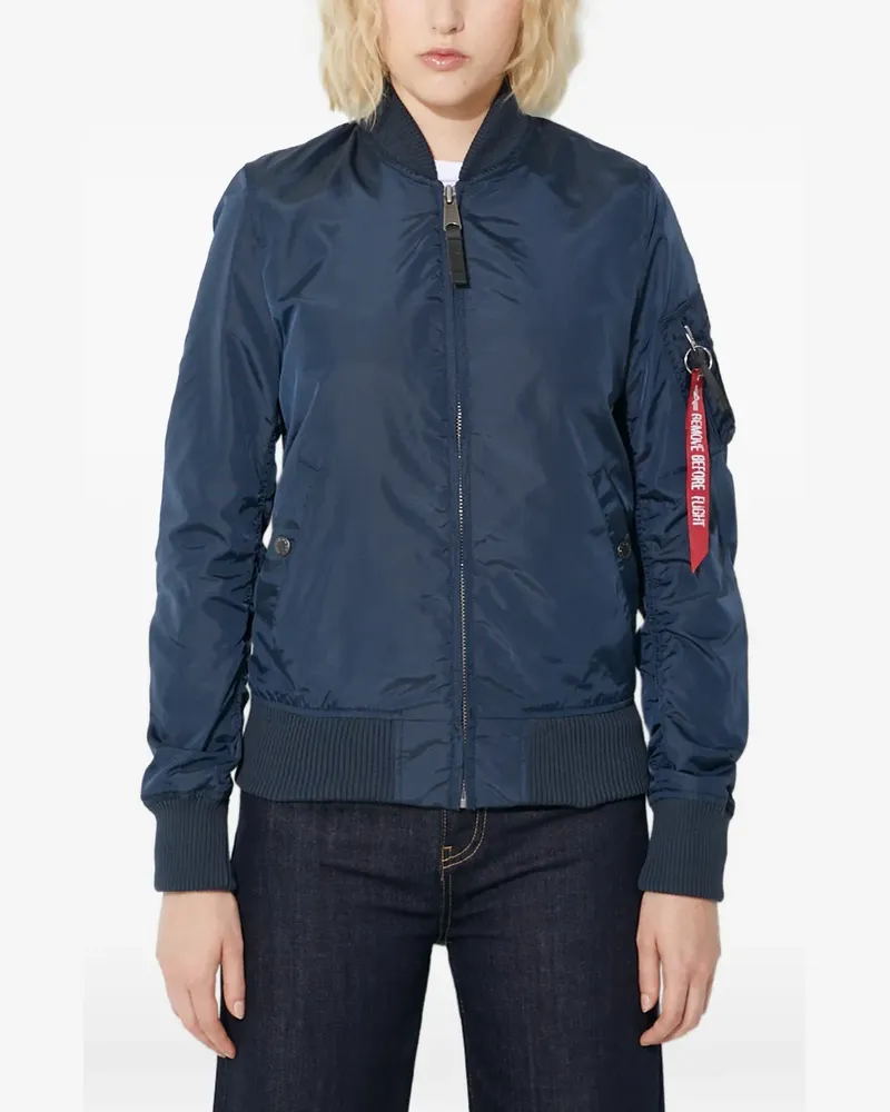 Alpha Industries Bomberjacke mit Reißverschluss - Blau Blau