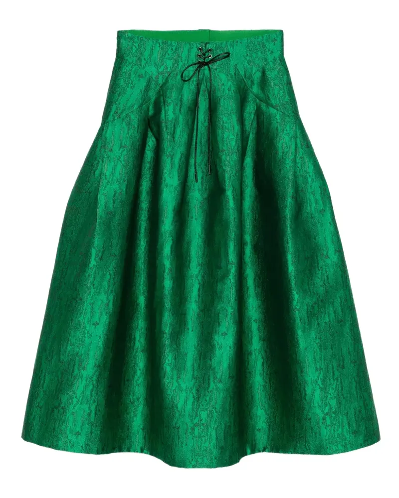 SHIATZY CHEN Rock mit Scape-of-Curve-Print - Grün Grün
