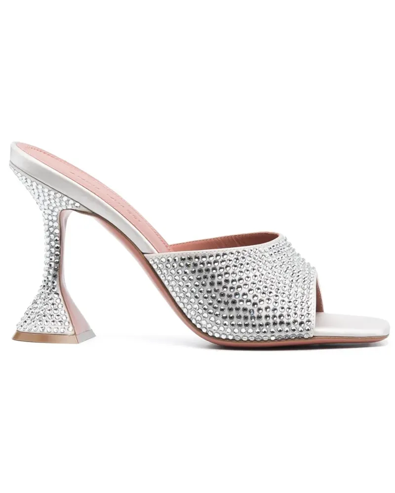 Amina Muaddi Lupita Mules - Silber Silber