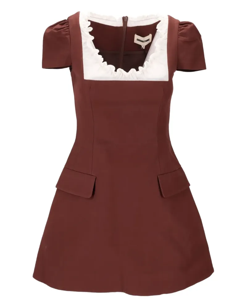 SHUSHU/TONG scalloped short sleeve dress - Braun Braun