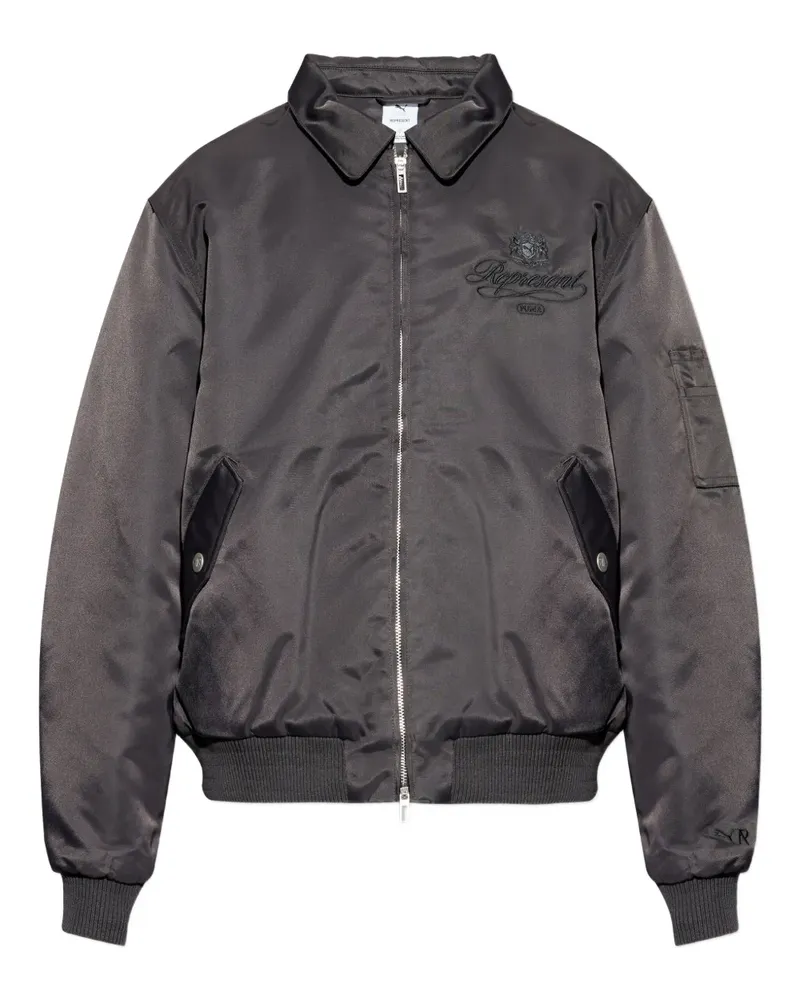 Puma x Represent Bomberjacke mit Logo-Stickerei - Grau Grau