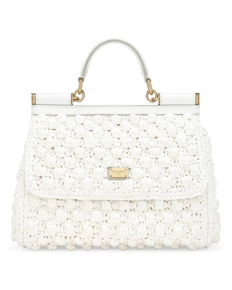 Dolce & Gabbana Großer Sicily Shopper - Weiß Weiß