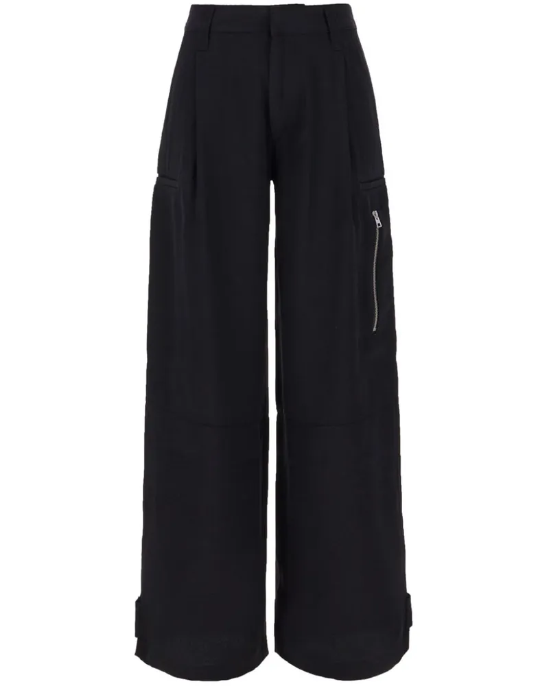 AMI Paris Cargohose mit geradem Bein - Schwarz Schwarz