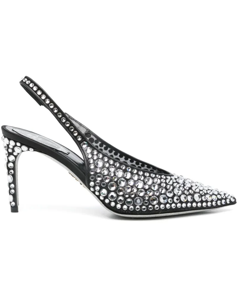 René Caovilla Gilda Pumps 105mm - Schwarz Schwarz