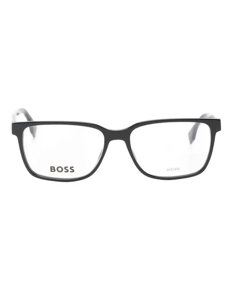 HUGO BOSS rectangle-frame glasses - Schwarz Schwarz