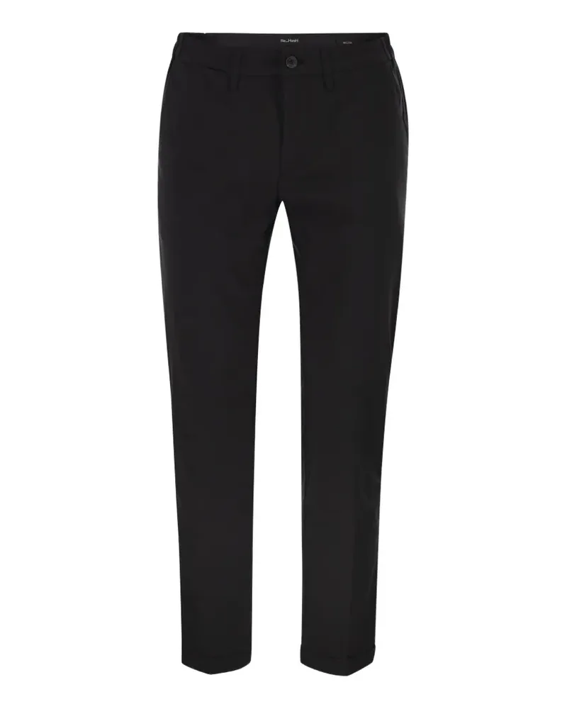 Re-HasH turn-up hem slim-fit trousers - Schwarz Schwarz