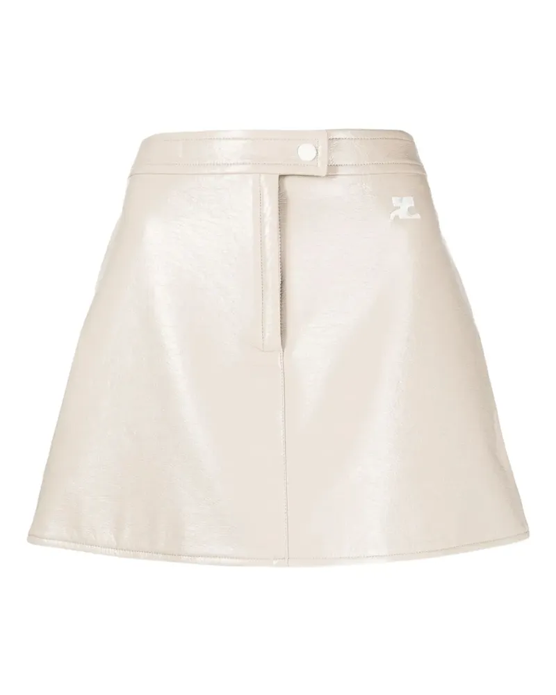 Courrèges logo-detail mini skirt - Nude Nude