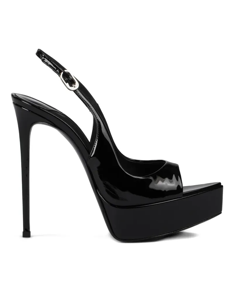 Le Silla peep-toe slingback pumps - Schwarz Schwarz
