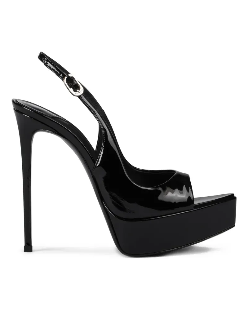 Le Silla peep-toe slingback pumps - Schwarz Schwarz