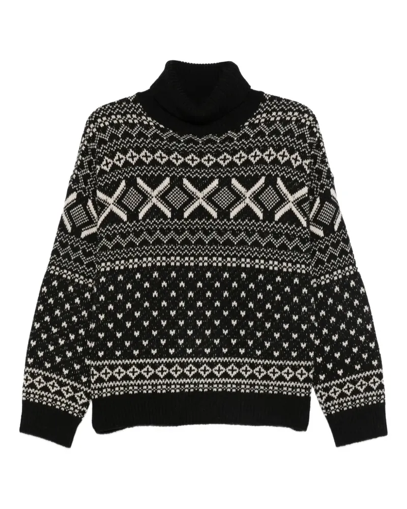 Semicouture Mirko Rollkragenpullover - Schwarz Schwarz