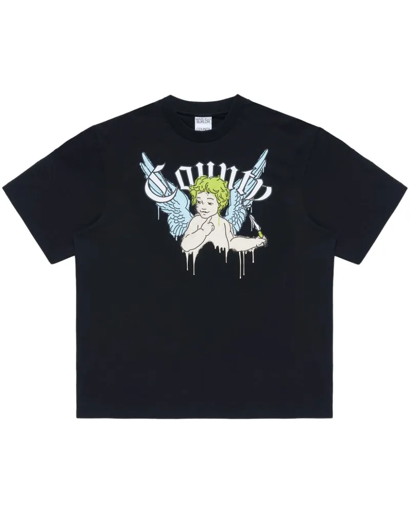 Marcelo Burlon | County of Milan County Angel T-Shirt - Schwarz Schwarz
