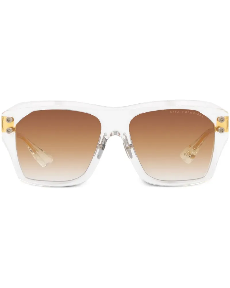 DITA Sonnenbrille mit eckigem Gestell - Nude Nude