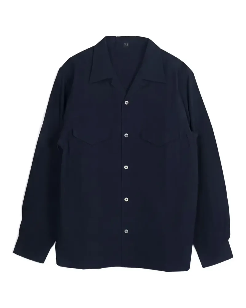 Taiga Takahashi Lot.101 Hemd mit offenem Kragen - Blau Blau