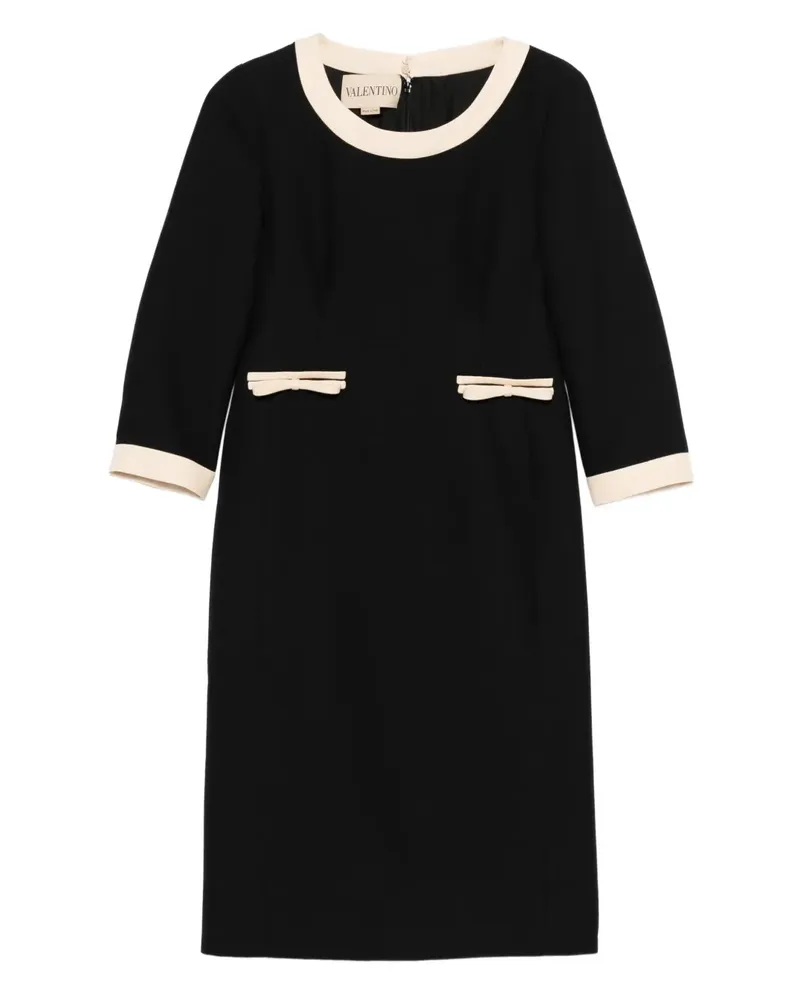 Valentino Garavani bow-embellished round-neck dress - Schwarz Schwarz