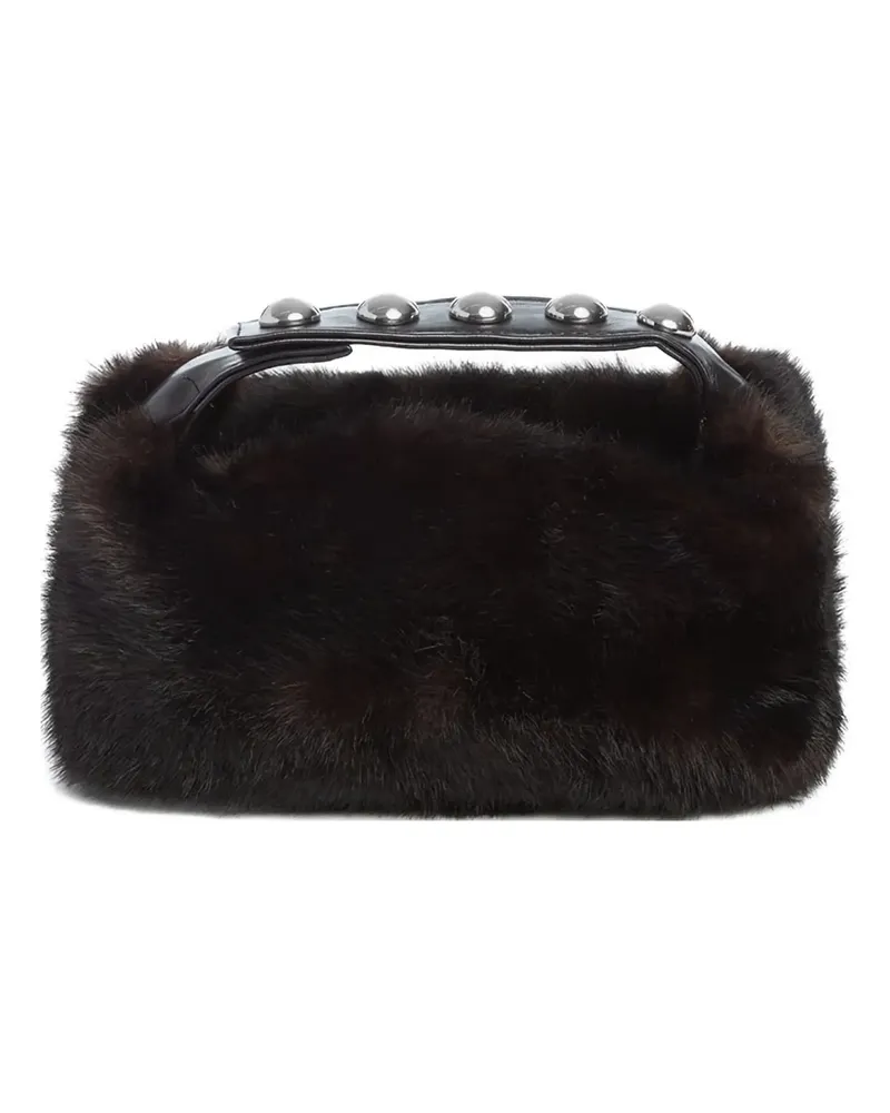 APPARIS Marfa studded-embellished clutch - Braun Braun