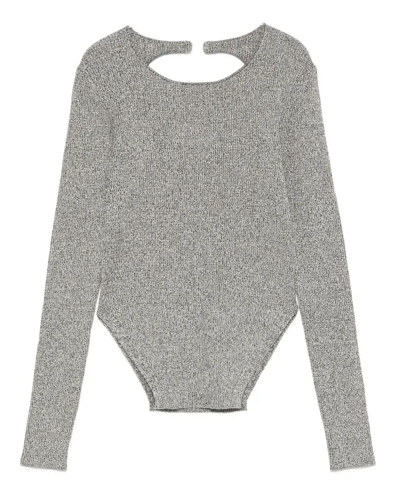 Patrizia Pepe cut-out knitted bodysuit - Silber Silber