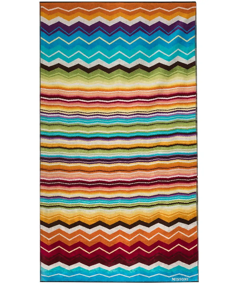 Missoni Home Hugo Badetuch mit Zickzackmuster - Blau Blau