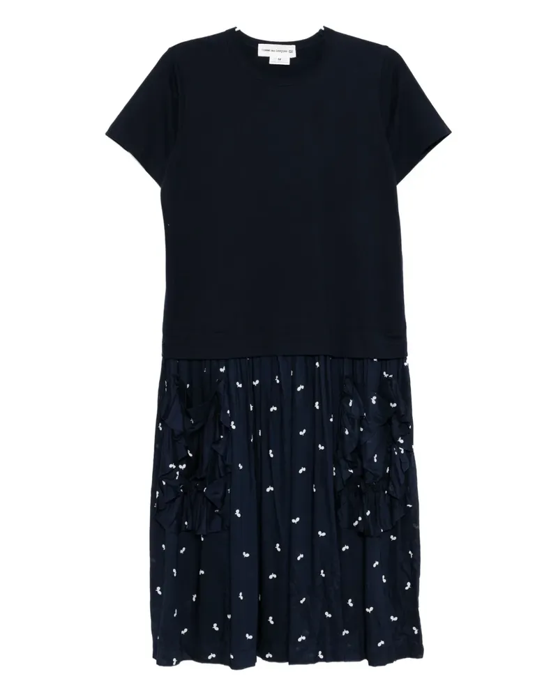 Comme des Garçons ruffled-pocket dress - Blau Blau