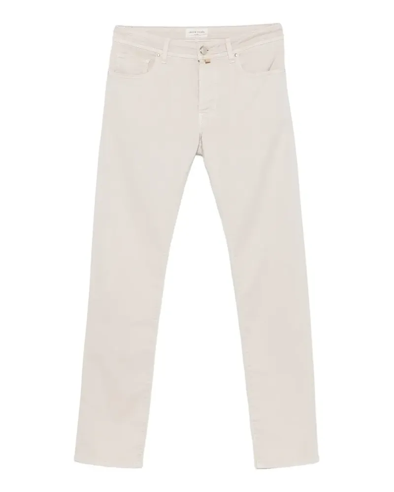Jacob Cohën Bard Slim-Fit-Hose mit Logo-Patch - Nude Nude