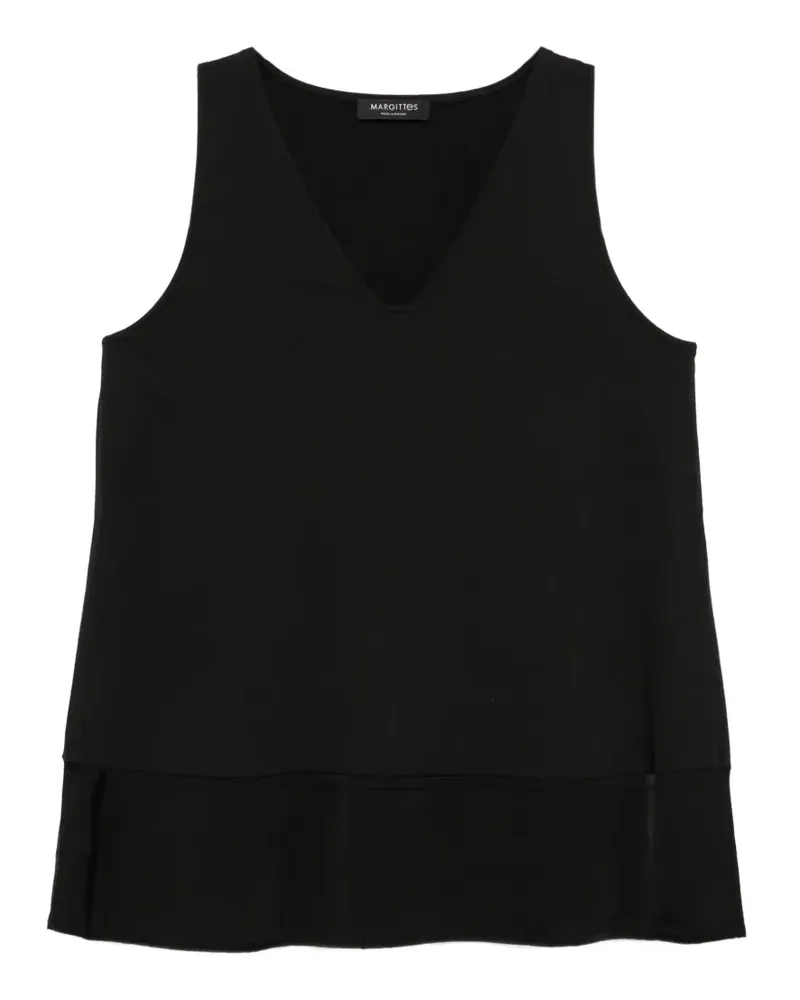 Margittes V-neck top - Schwarz Schwarz