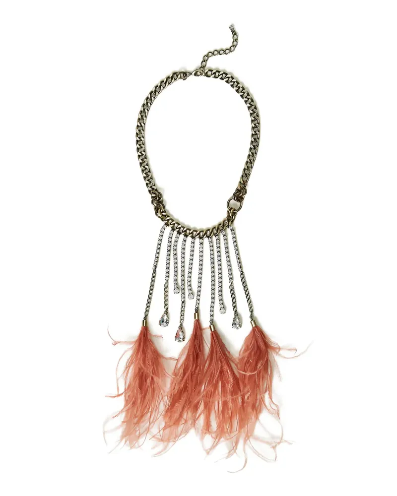 Twin-Set feather-tassel necklace - Silber Silber