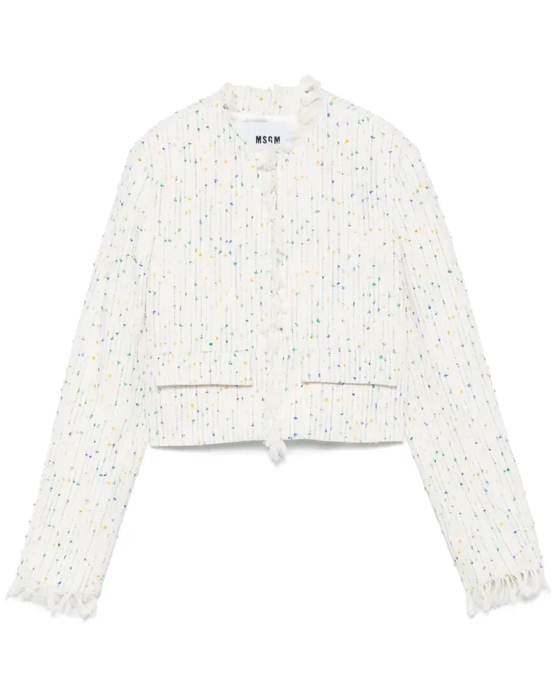 MSGM Jacke mit ausgefransten Kanten - Nude Nude